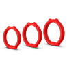 FUKR Lot de 3 Cockrings Caty Rings Rouges